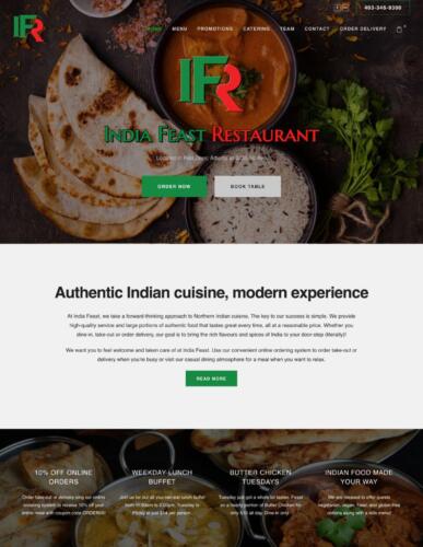India Feast Restaurant - Call to Action