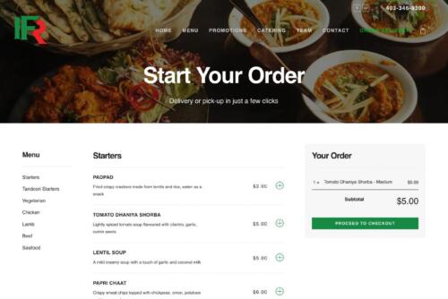 India Feast Restaurant - Order Page