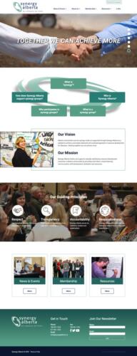 Synergy Alberta - Home Page Layout